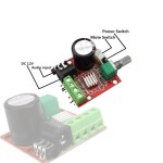 Audio Stereo Amplifier Board Module (12V 2X10W) Dual D Class Hi-Fi (PAM8610)